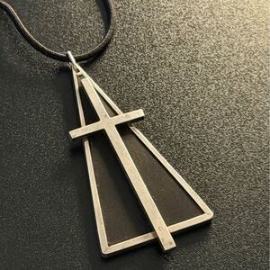 James Avery Sterling Silver Cross in a Shadowbox Pendant Neckalce